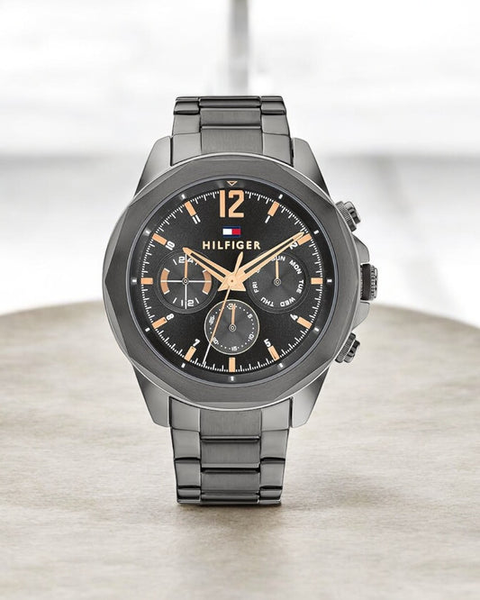 Tom-my Hilfig-er Analog Gray Dial Men's Casual Watch